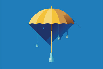 close up of umbrella tips dripping rain .eps
