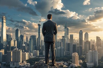 Corporate Conflict and Economic Downturn A Disheartened Executive Examines Market Instability and Financial Turmoil