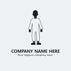 Flower illustration black and white for logo company vector image
