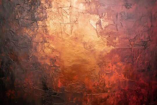 Abstract textured surface with warm color transitions.