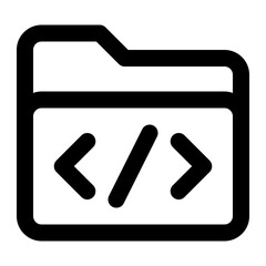 folder script line icon