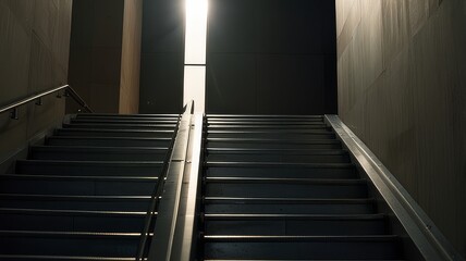 Fototapeta premium The stairs and corridor of the studio illustration 
