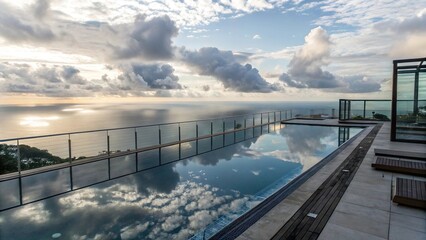 Sunrise paints the sky and water of the lake and river with hues reminiscent of a summer sunset over a calm sea