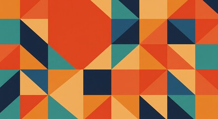 Fototapeta premium Geometric Pattern with Triangle and Square Shapes