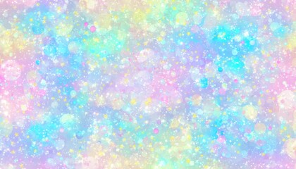 Pastel, sparkly, dreamy background.  A vibrant, soft color palette with glittering, luminous particles creates a magical atmosphere