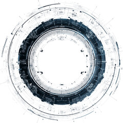 Abstract Circular Tech HUD Interface Design Element