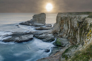 Dramatic Scenery at Shark Fin Cove (Shark Tooth Beach), Davenport, California.