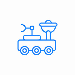 lunar rover icon sign vector