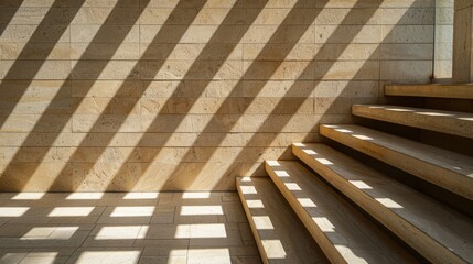 Naklejka premium Diagonal light and shadows on abstract architecture