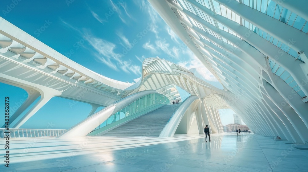 Poster light-filled modern structure with clean design