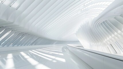 Obraz premium Bright white abstract building in daylight