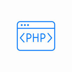 php code icon sign vector