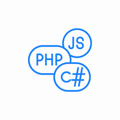 programming languages icon sign vector