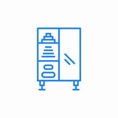tall cabinet icon sign vector
