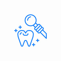 tooth inspection icon sign vector