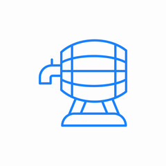 wooden barrel icon sign vector