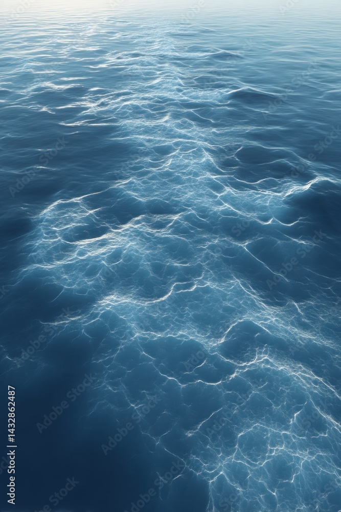 Aufkleber serene ocean vista with gentle waves and sunlit surface creating a tranquil and calming atmosphere i