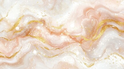 Obraz premium Rose gold marble with glitter is an elegant, luxurious texture. It's great for backgrounds, web design, or decorative projects.