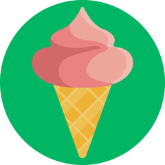 A classic ice cream cone, representing a treat often enjoyed by zoo visitors.