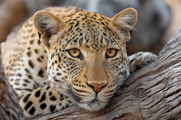 Obraz premium close up portrait of a leopard