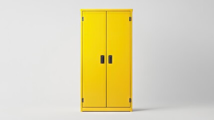 Flammable materials cabinet with self-closing doors and vents