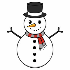 snowman with broom