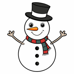 snowman with broom