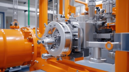 Hydraulic test bench verifying seal integrity on industrial pump