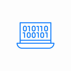 binary code icon sign vector