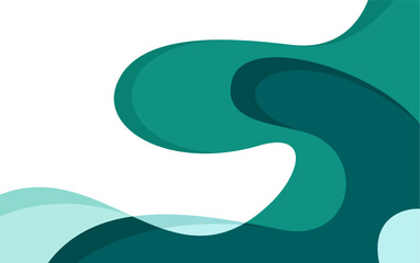 Papercut background in wavy style. summer abstract background