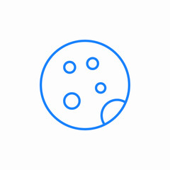cratered moon icon sign vector