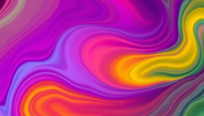 Obraz premium Fluid, vibrant gradient swirls in rich jewel tones, colorful, vibrant colors