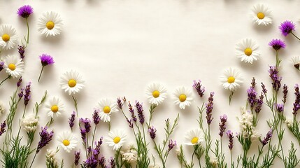 Fototapeta premium Floral Arrangement on White Background