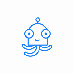 friendly monster icon sign vector