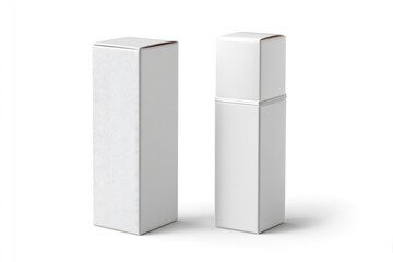 Naklejka premium Two White Paper Box Packaging Mockups