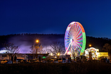 The ferris Wheel of the Sommergewinn Festival in Eisenach Thuringia
