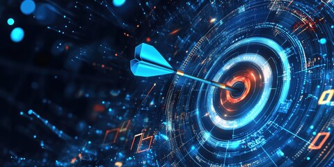 Fototapeta premium Precise targeting and strategic goals in a digital world.