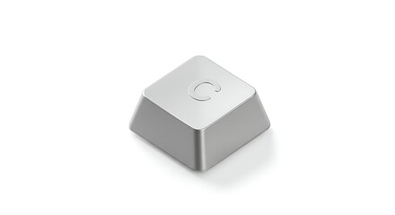Sleek Silver Metal Keycap: A Modern Design