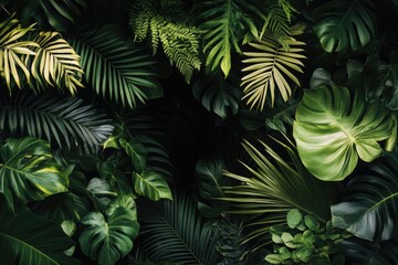 Lush tropical foliage background