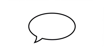 Speech bubble simple graphic element on white background