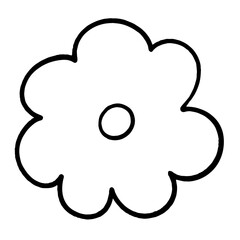 Line art flower
