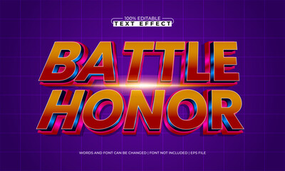 battle honor editable text effect with a king and soldier text style