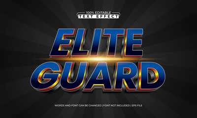 elite guard editable text effect with a king and soldier text style