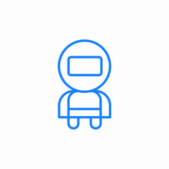 standing astronaut icon sign vector