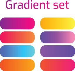 Vibrant Gradient Color Set &ndash; Trendy Abstract Backgrounds for Modern Design