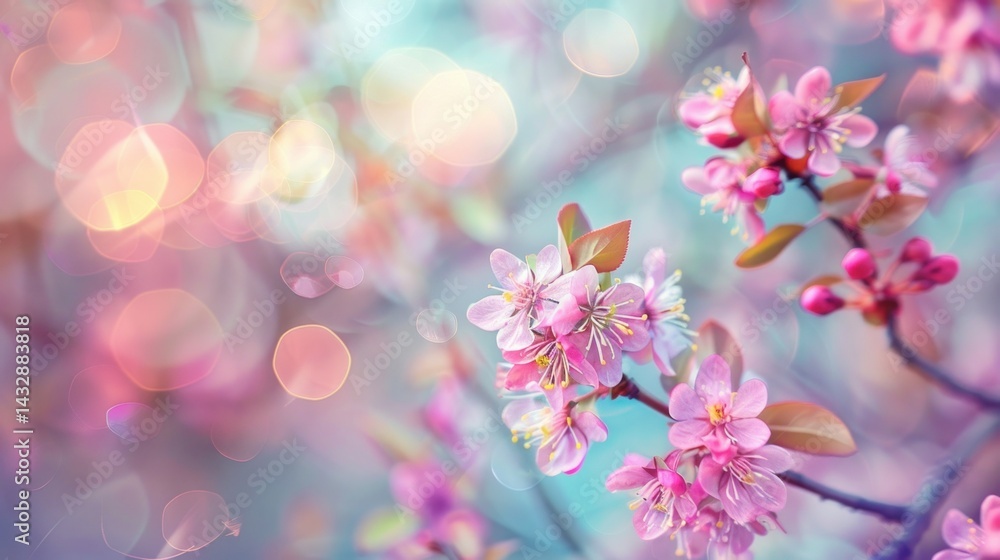 Poster light abstract background with spring colors
