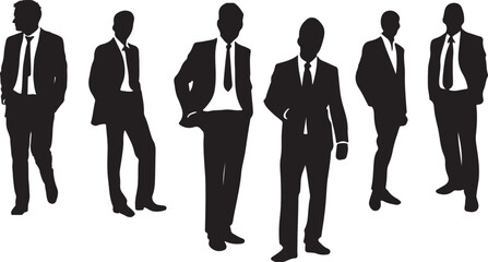 Silhouette of man standing in casual pose style