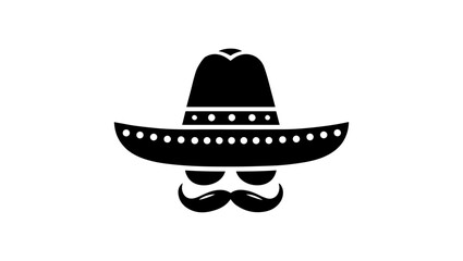 Cinco de mayo logo minimal icon vector 
