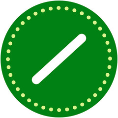 Round Dotted line Shape Date Slash