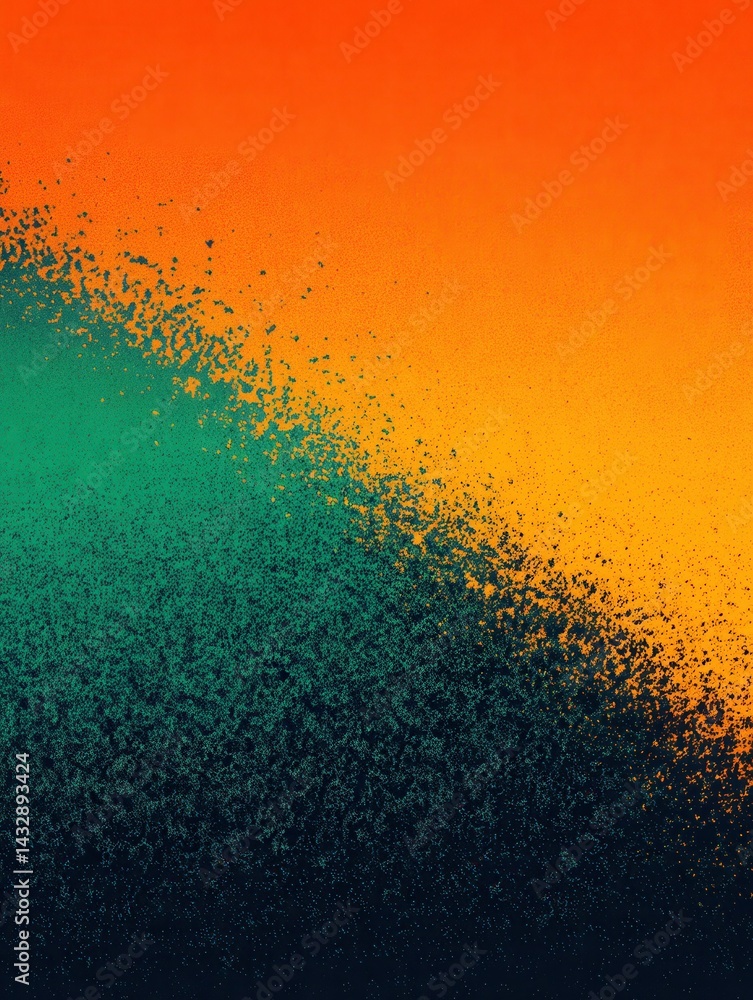 Poster abstract colorful background with a blend of orange yellow and green hues creating a dynamic and vib